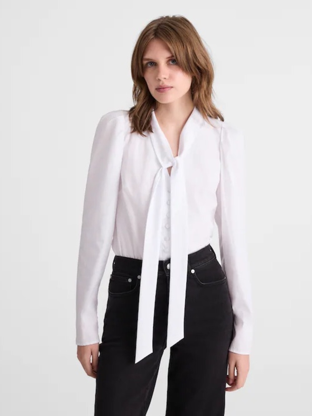 Madewell V-Neck Button-Front Top
